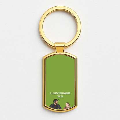 I'll Follow You Anywhere Ellie And Joel Gold Keyring