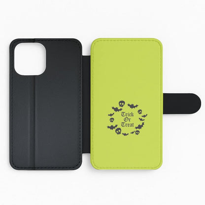 Trick Or Treat Wreath Flip Phone Case