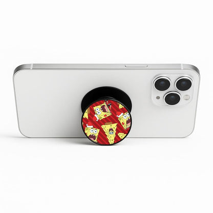 Christmas Cartoon Sponge Stripes Pattern Phone Stand