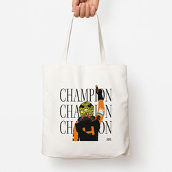 Lando Champion 2025 Tote Bag