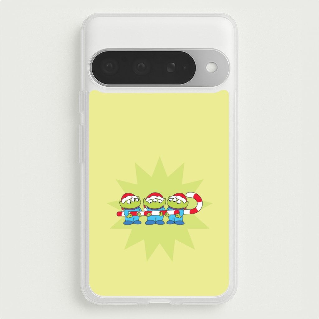 Cute Green Aliens Candycane Google Pixel 10 Pro XL Case