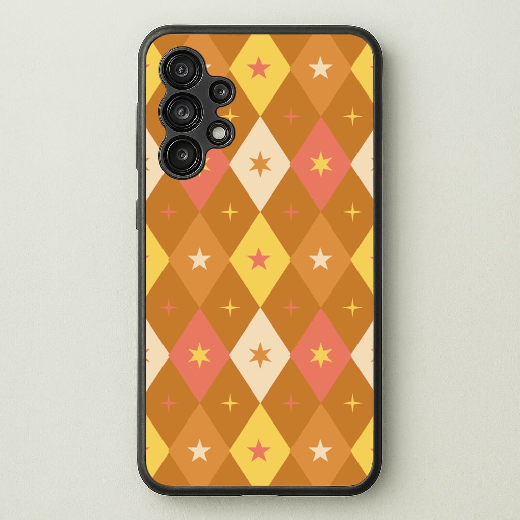 Retro Christmas Argyle Pattern Galaxy A13 Case