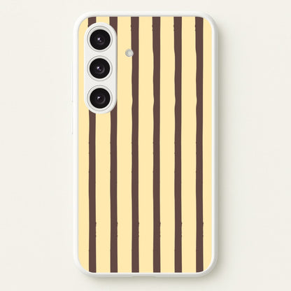 Vanilla & Chocolate Stripes Galaxy S25 Plus Case