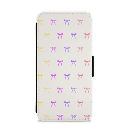 Pastel Ribbons Pattern Flip / Wallet Phone Case