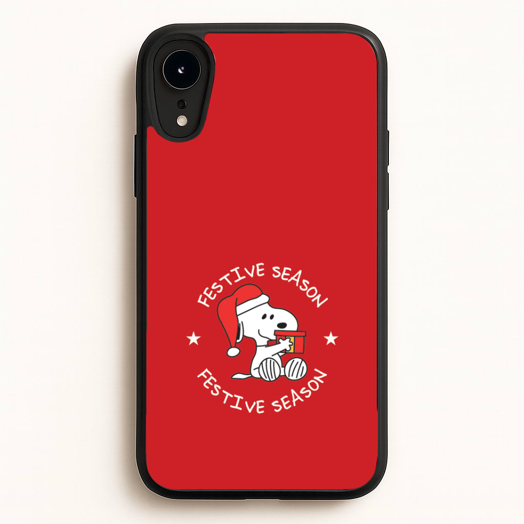 Cartoon Beagle Festive Season iPhone XR Case