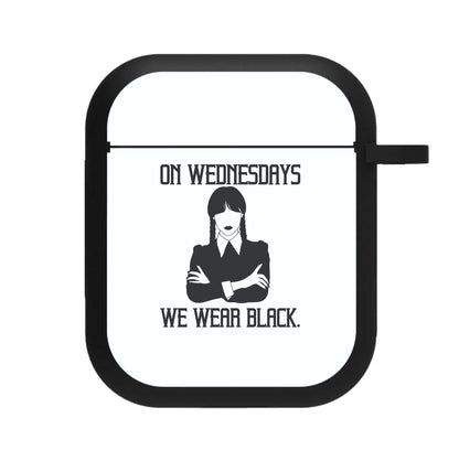 On Wednesdays We Wear Black AirPods Case
