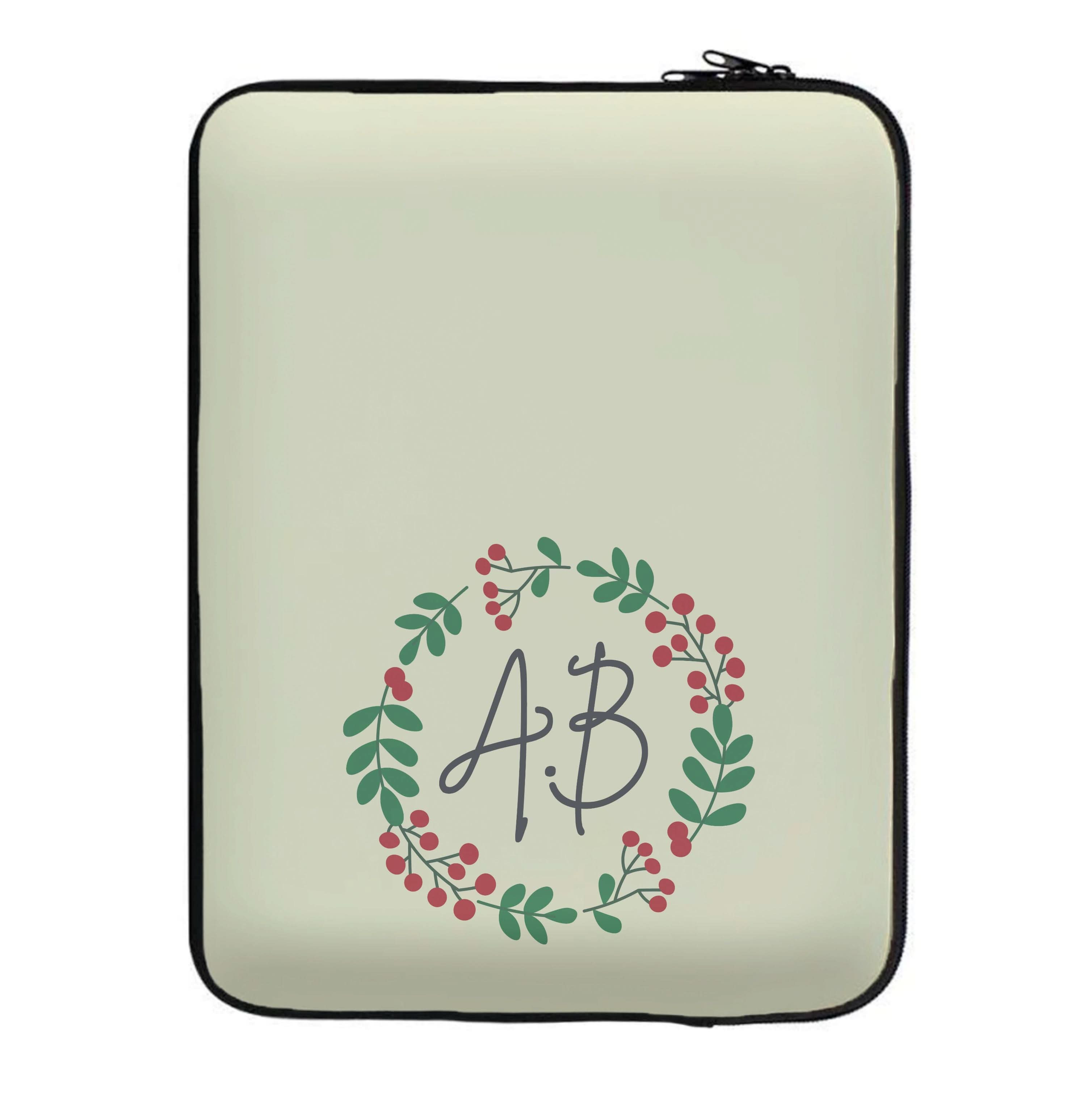 Personalised Wreath Laptop Sleeve