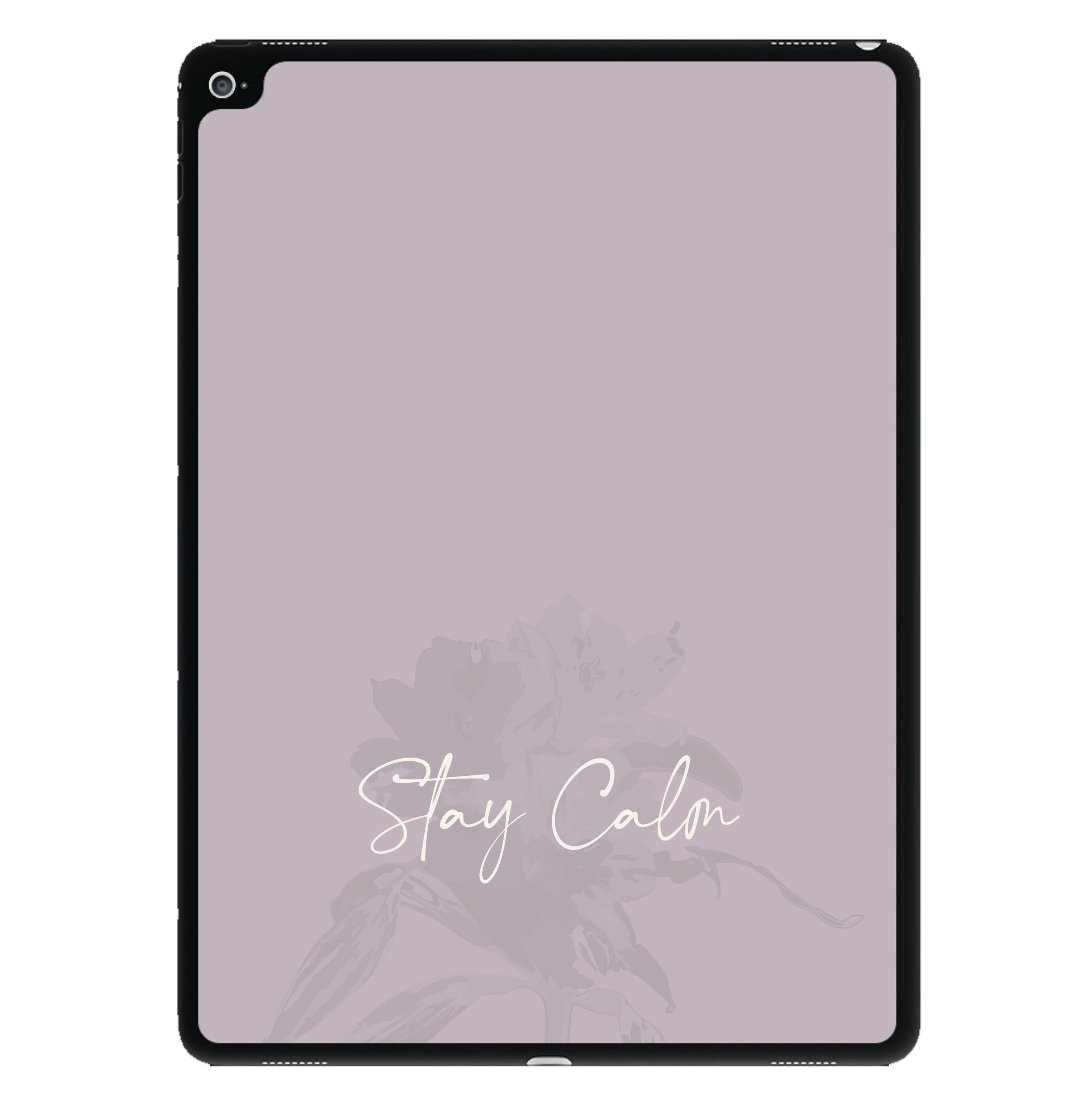 Mauve Stay Calm iPad Case