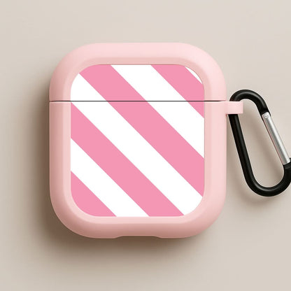 Candy Cane Stripes Pink AirPods Case