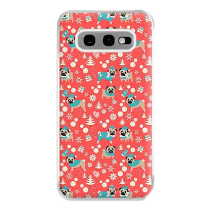 Christmas Pug Pattern Phone Case