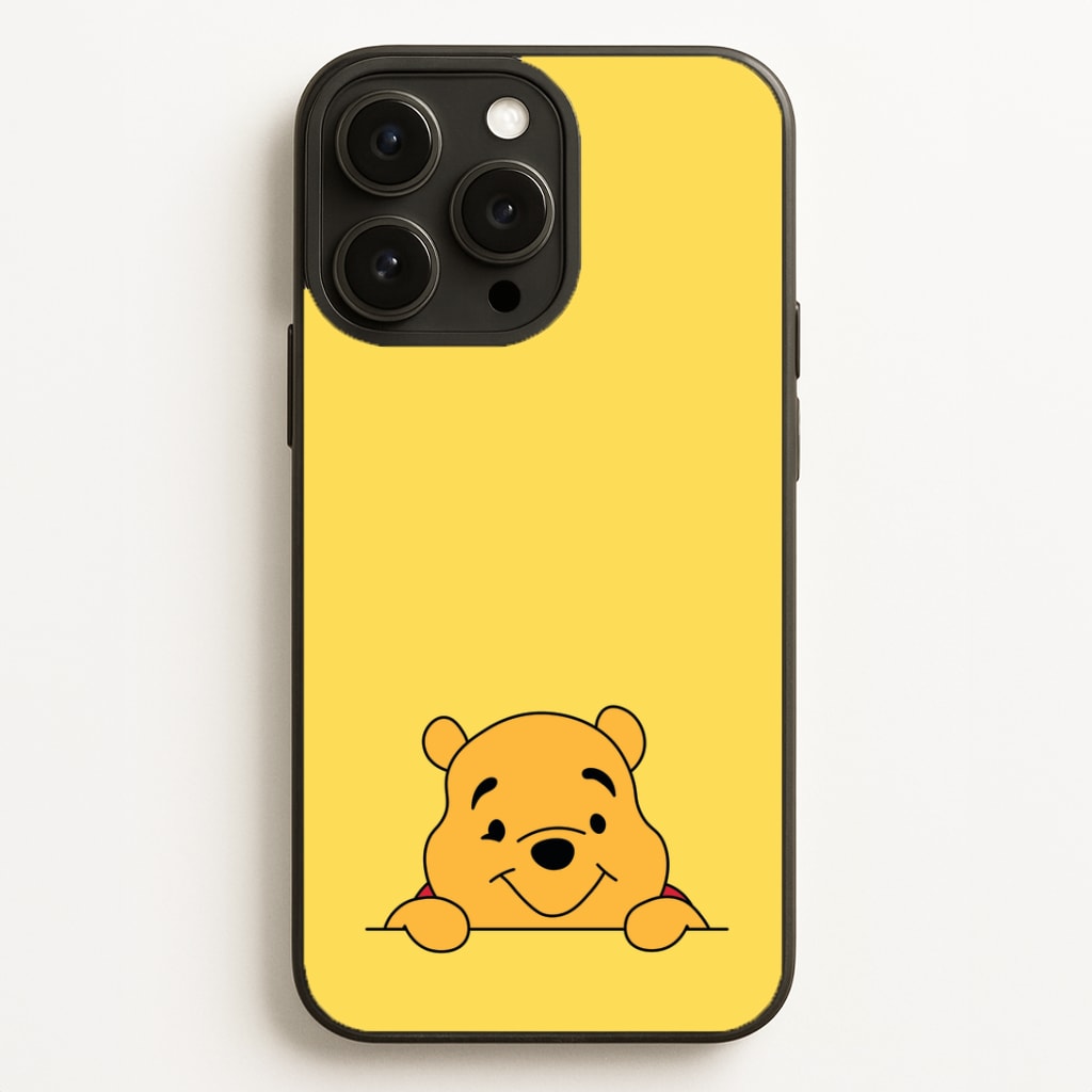 Cute Bear Leaning Phone Case for iPhone, Samsung Galaxy and Google Pixel