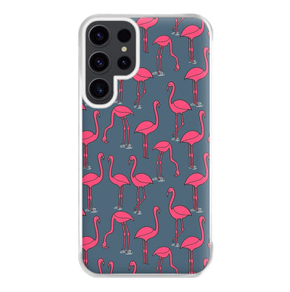 Basic Pink Flamingo Pattern Phone Case