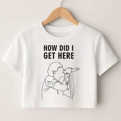 How Did I Get Here Outline Crop Top