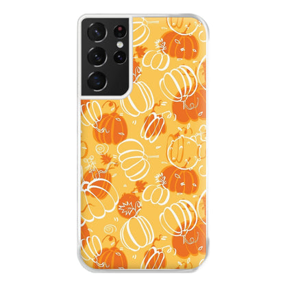 Drawn Pumpkin Pattern Phone Case