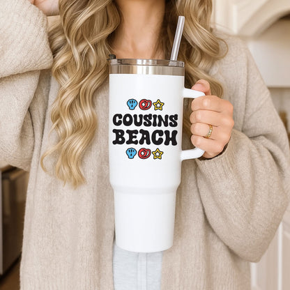 Cartoon Cousins Beach Tumbler