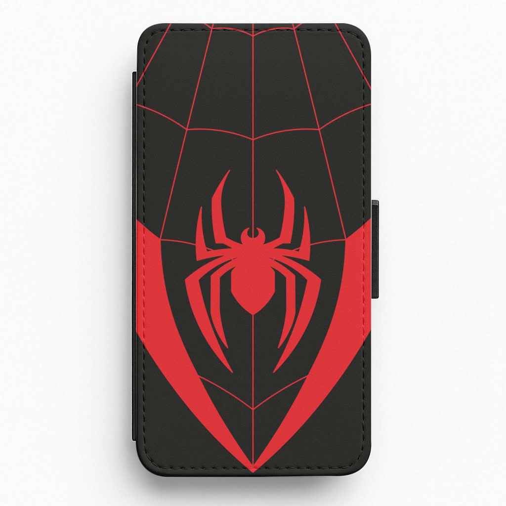 Red And Black Spider Costume Flip / Wallet Phone Case