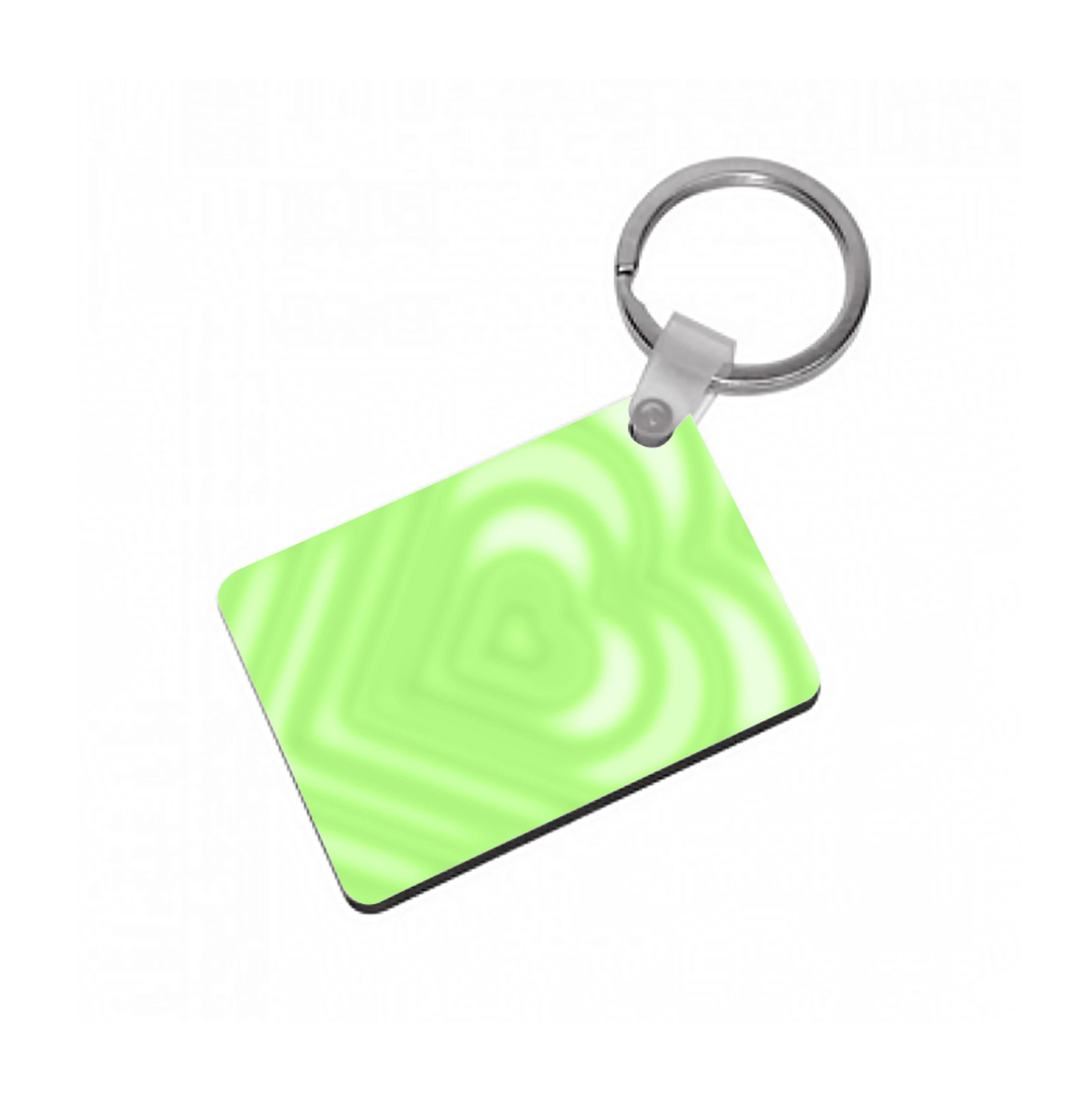 Drippy Love Heart Green Keyring