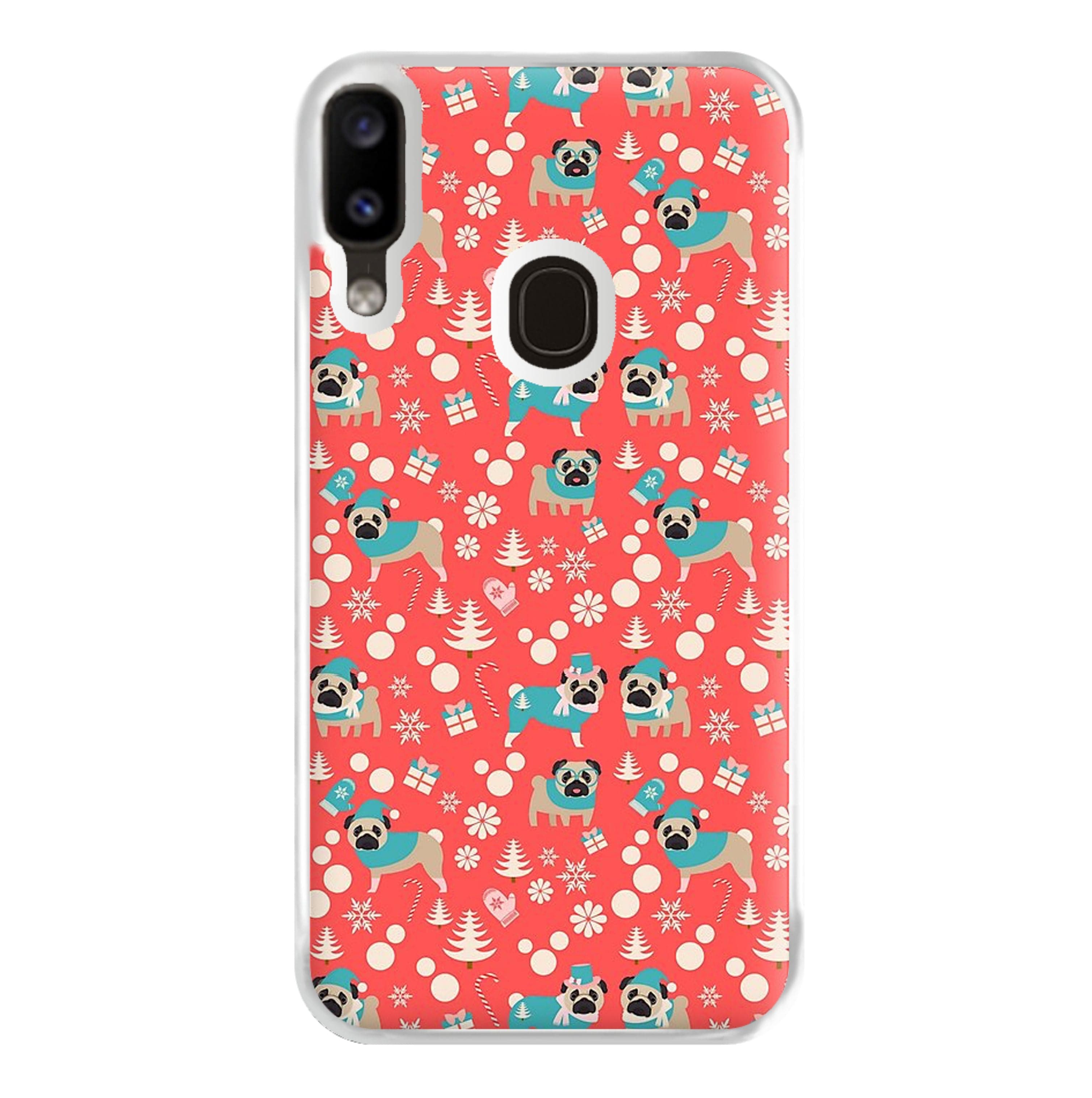 Christmas Pug Pattern Phone Case