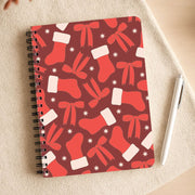 Stockings And Bows Pattern Notebook 3