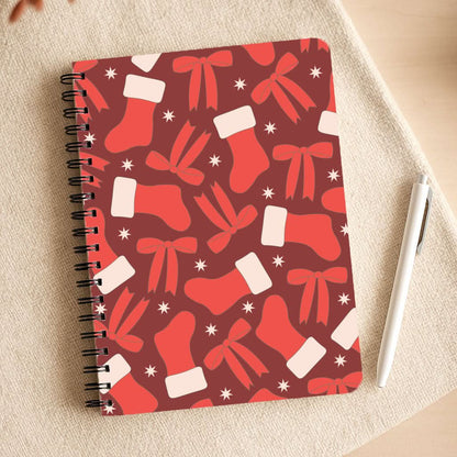 Stockings And Bows Pattern Notepad