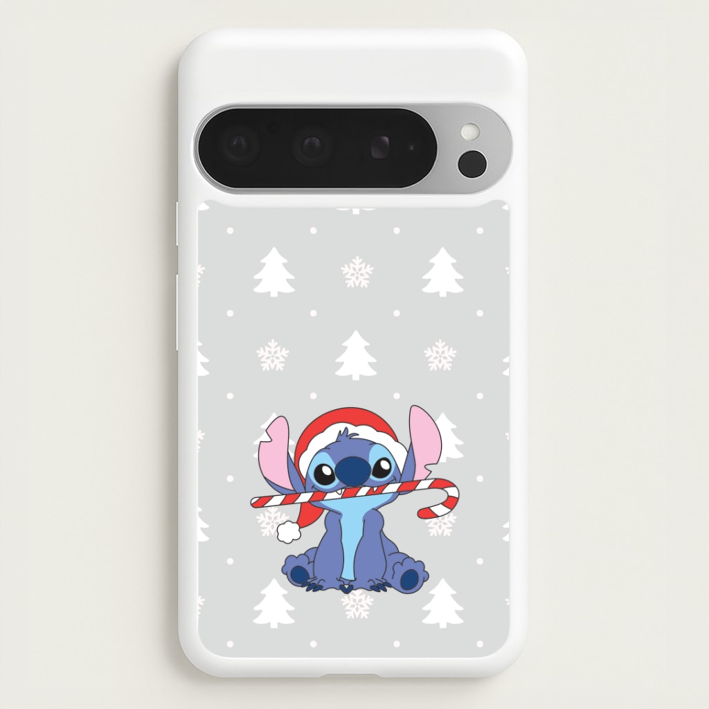 Cute Blue Alien Candycane Google Pixel 9 Pro XL Case