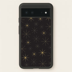 Christmas Gold Stars Pattern Google Pixel 6 Case