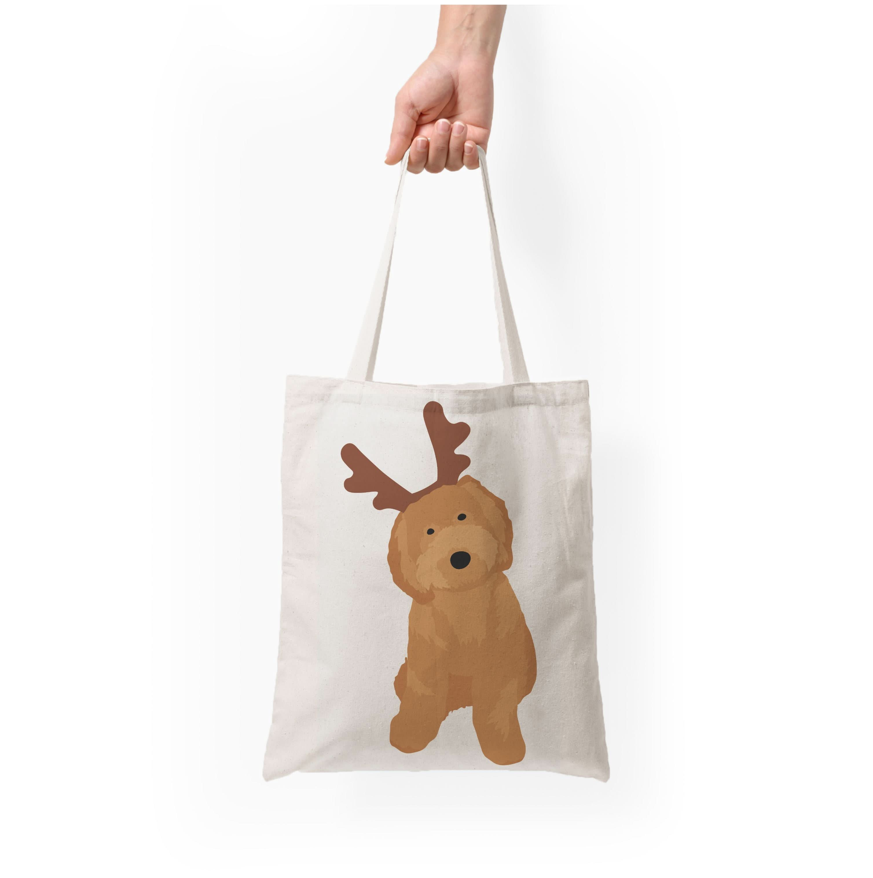 Dog Christmas Ears Tote Bag