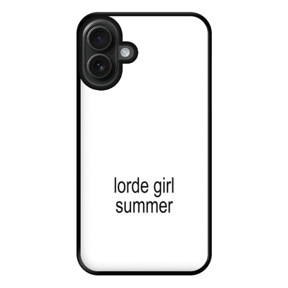 Lorde Girl Summer iPhone 16 Plus Case