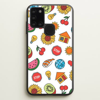 Harry Stickers Pattern Galaxy A21s Case