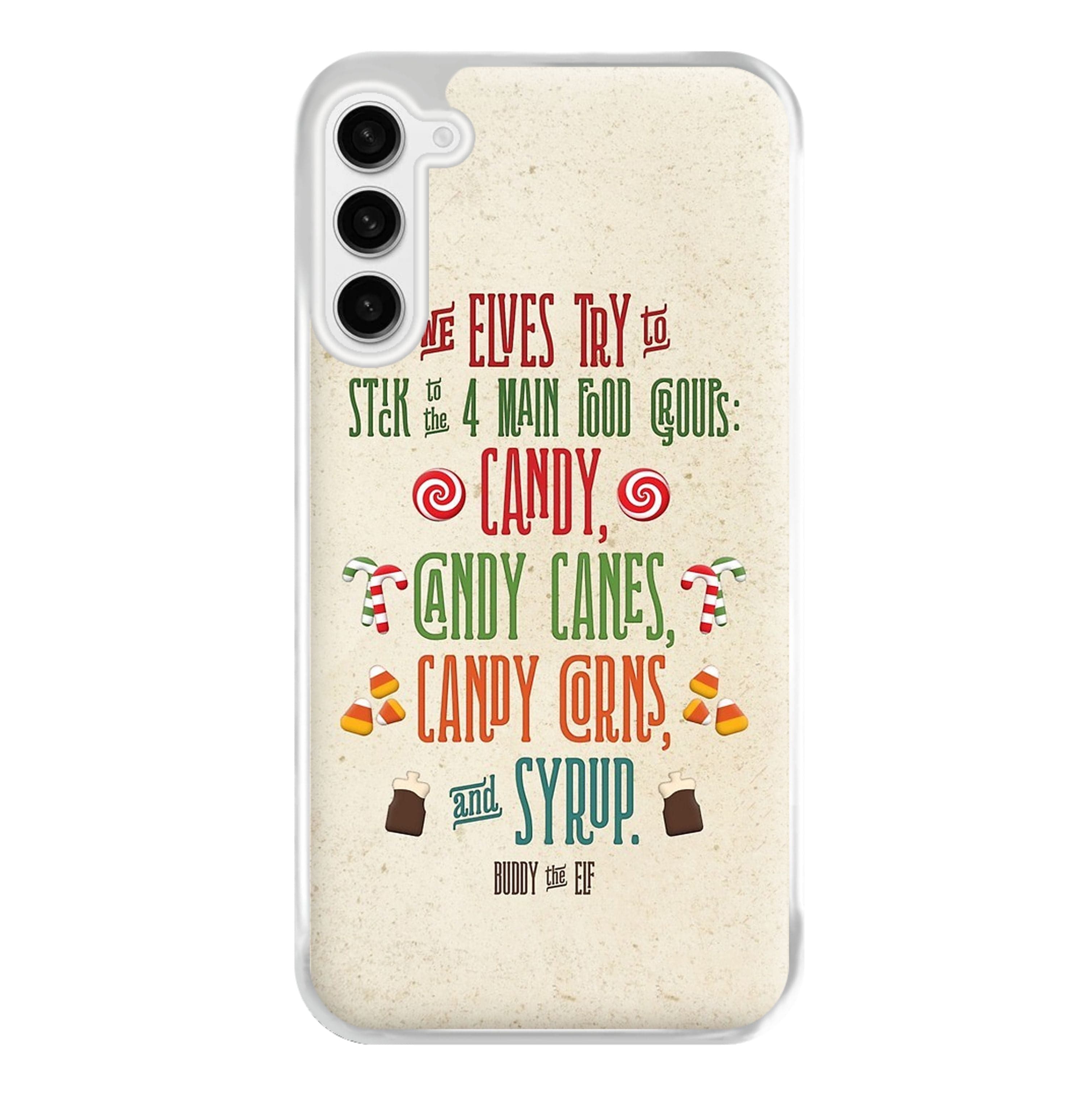 The Four Main Food Groups - Elf Phone Case