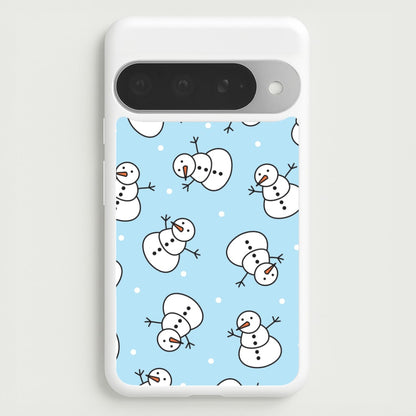 Cartoon Snowmen Pattern Google Pixel 10 Pro XL Case