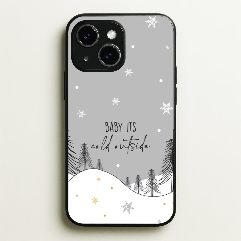 Baby It's Cold Outisde Landscape iPhone 15 Case