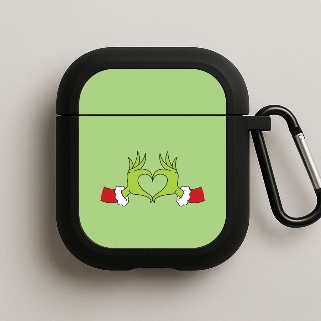 Christmas Green Heart AirPods Case