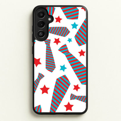 Tie And Stars Pattern Galaxy A34 Case