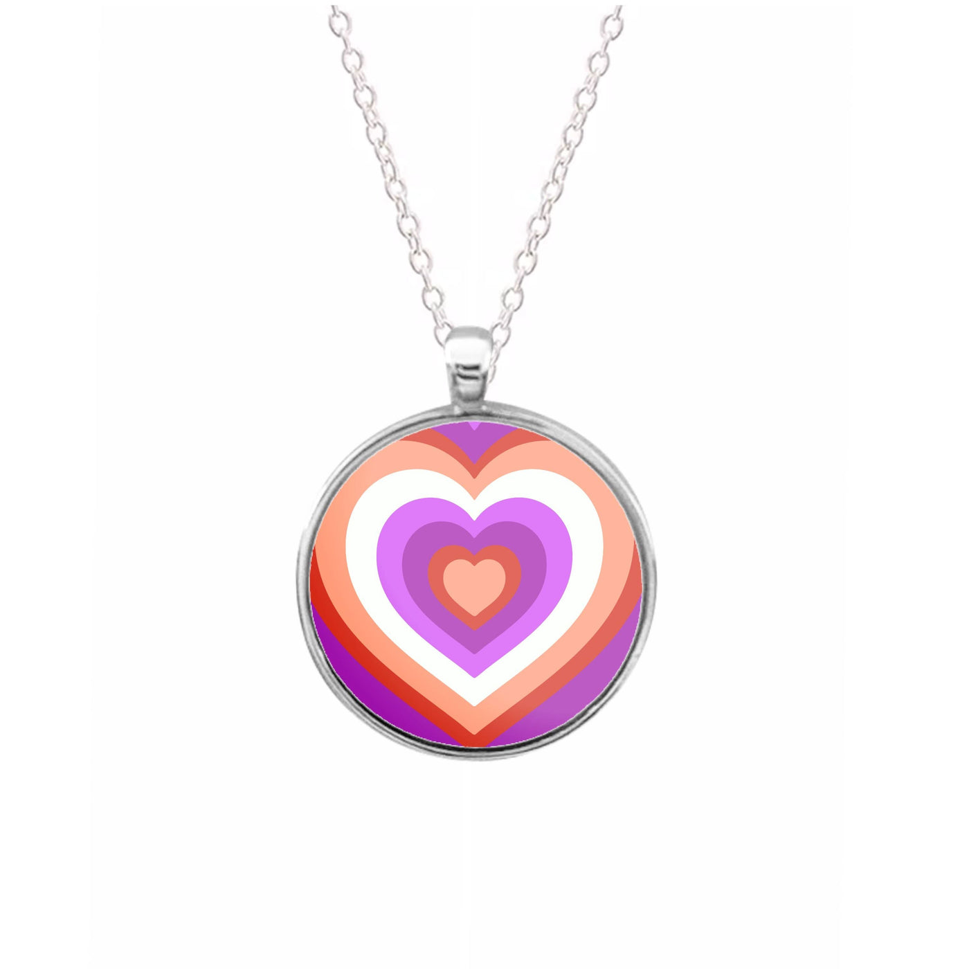 Lesbian Pride Heart Necklace