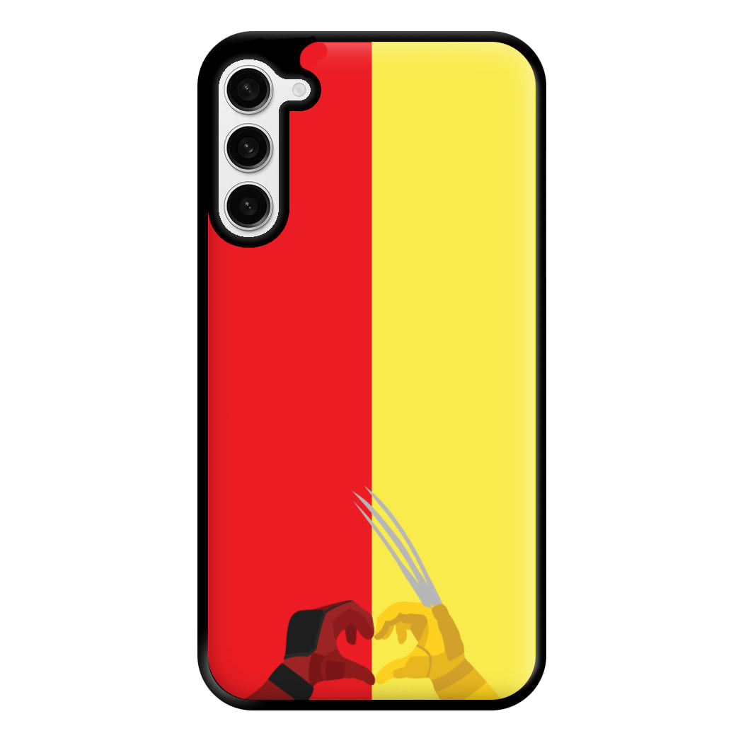 Red And Yellow Heroes Love Heart Galaxy S23 Plus Case