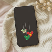 Cartoon Mouse Hanging Baubles Flip / Wallet Phone Case 5