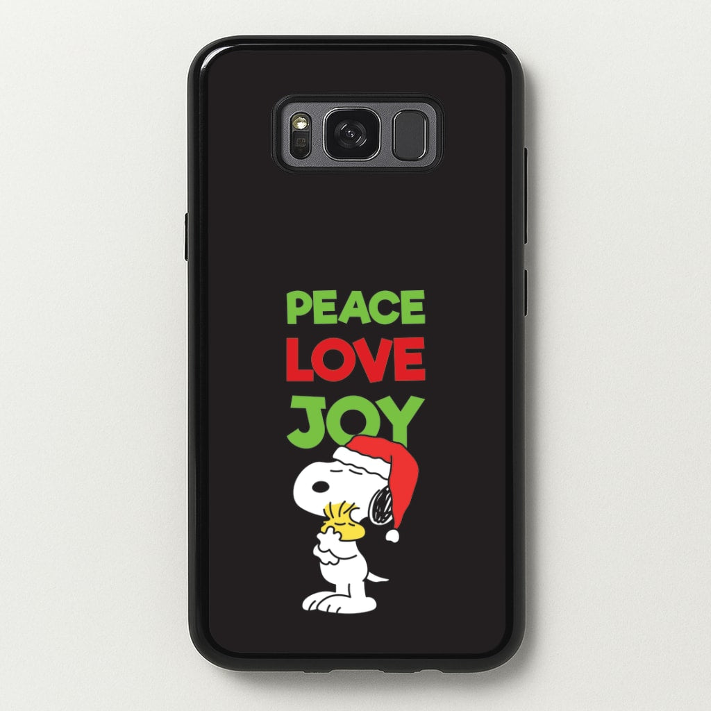 Peace, Love, Joy Christmas Cartoon Beagle Galaxy S8 Case