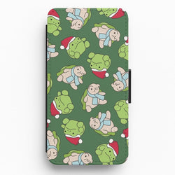 Grumpy Christmas Plushies Pattern Flip / Wallet Phone Case