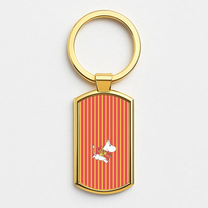 Red Present Moom Gold Keyring