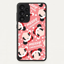 Merry Christmas Cartoon Mouse Pattern Galaxy A53 Case