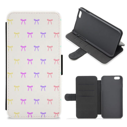 Pastel Ribbons Pattern Flip / Wallet Phone Case