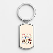 Stranger Things Cartoon Icons Luxury Keyring 1