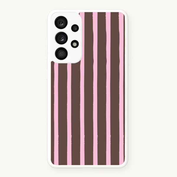 Chocolate & Strawberry Stripes Galaxy A53 Case