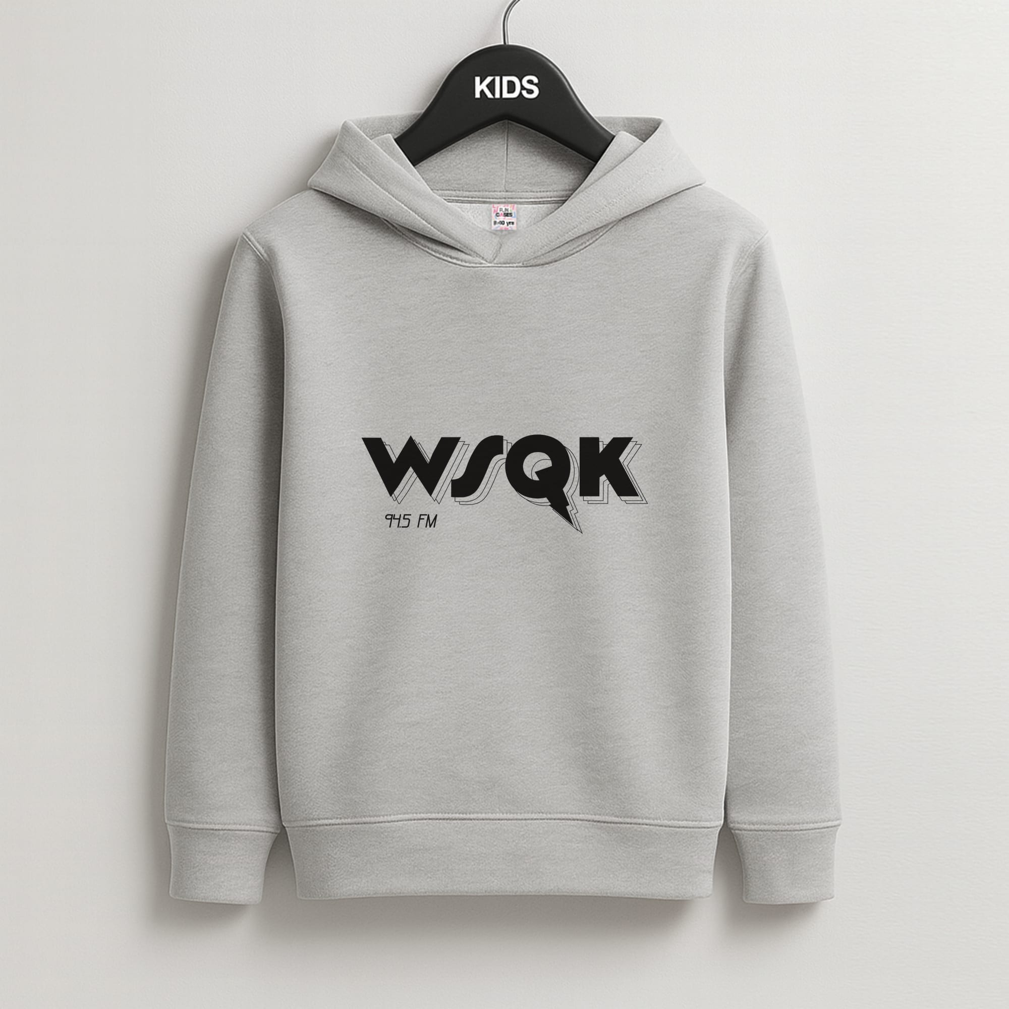 WSQK Radio Grey Kids Hoodie