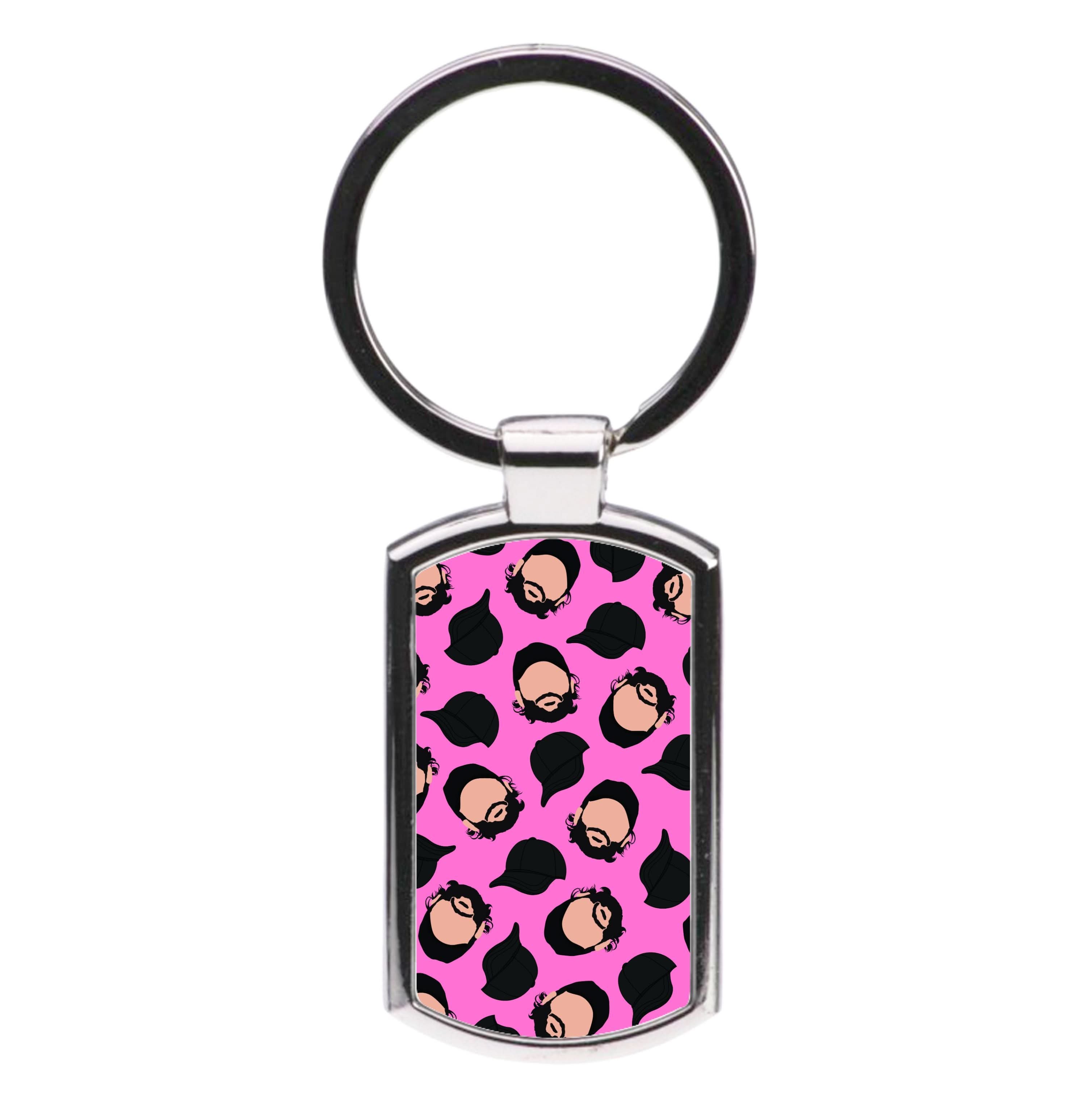 Joe And Hats Pattern Luxury Keyring