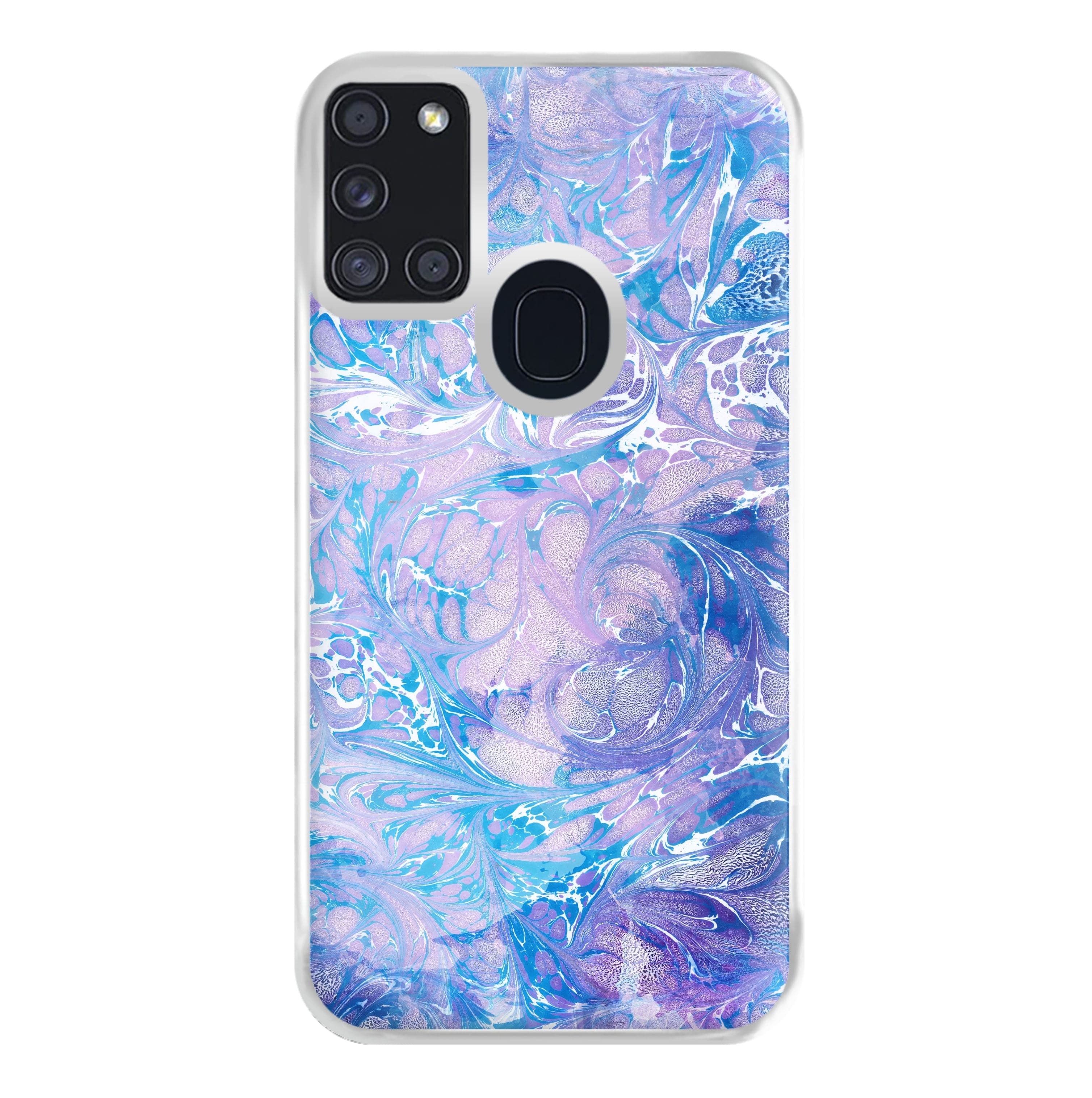 Sea Blue Swirly Marble Phone Case