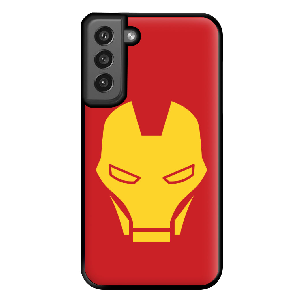 Red Robot Super Hero Face Galaxy S21FE Case