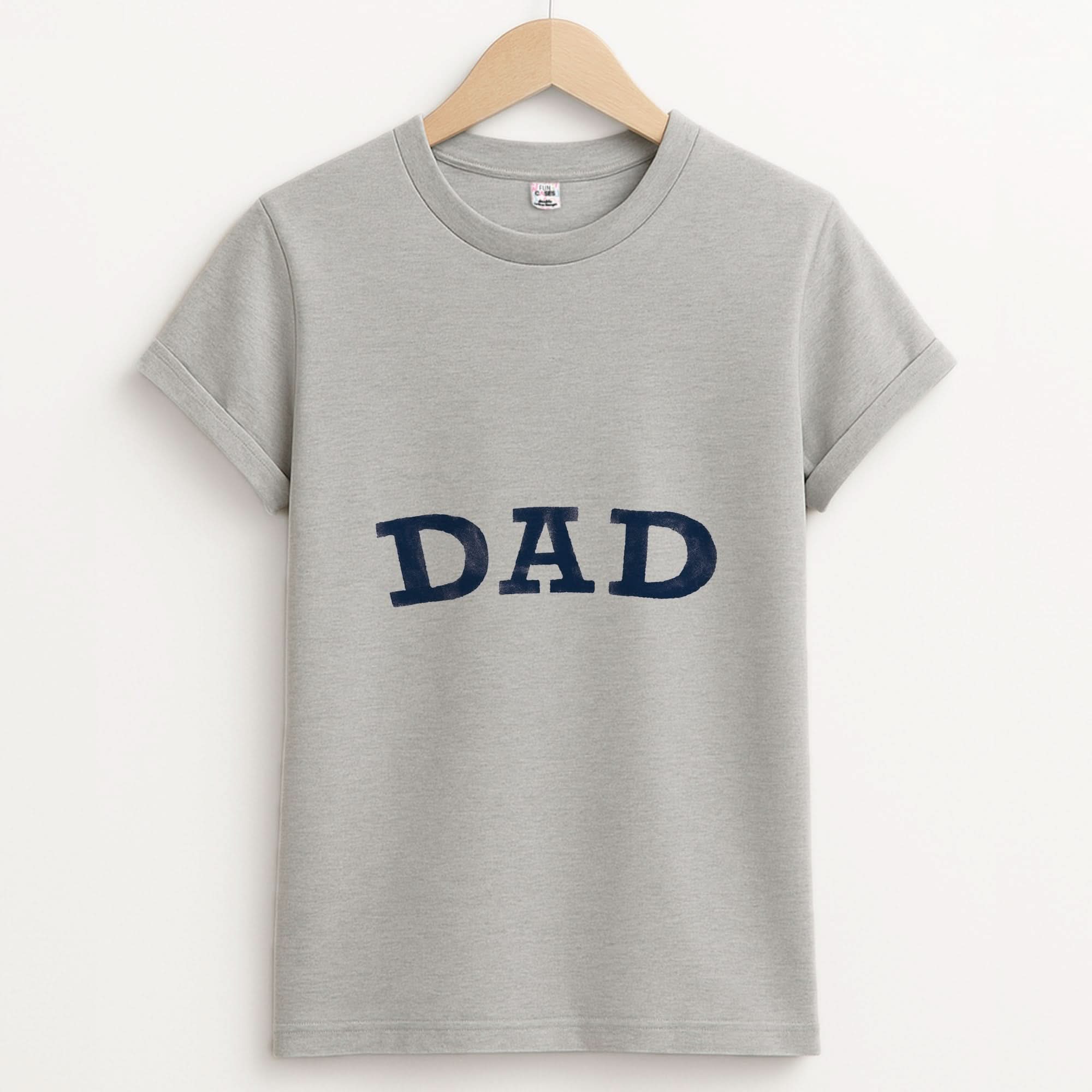 DAD Letters Unisex Grey T-Shirt
