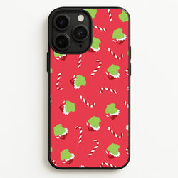 Green Creature And Candy Canes Pattern iPhone 11 Pro Case